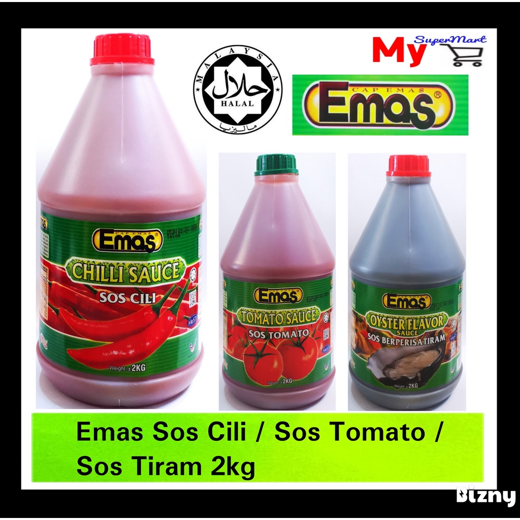 My Emas Oyster Sauce Chilli Sauce Tomato Sos Tiram Sos Cili 2kg 辣椒醬