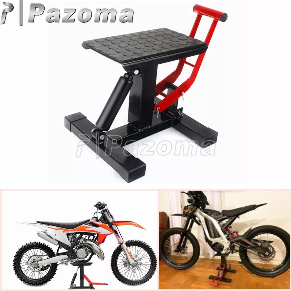 Adjustable Motocross Trails Dirt Bike Lift Stand Bikes Wide Deck Motorcycle Lift Jack Hoist Stand Bikes