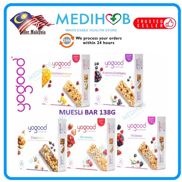 YOGOOD Muesli Bars (138g) [HALAL] (Choc & Nut, Cranberry Mango