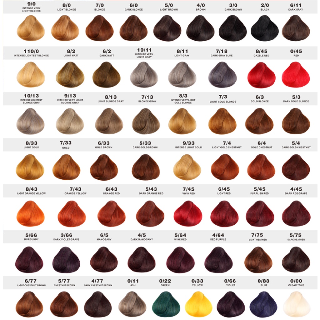 Professional Hair Color Cream Salon Barber Rambut Warna Beauty Dye ...