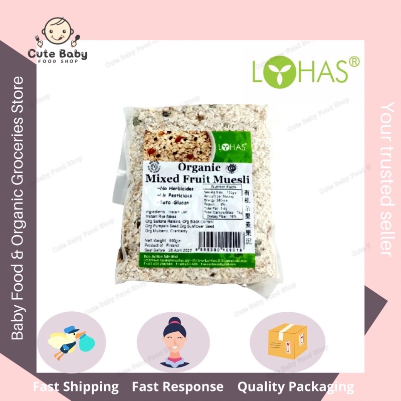 LOHAS Organic Mixed Fruit Muesli 500g Shopee Malaysia