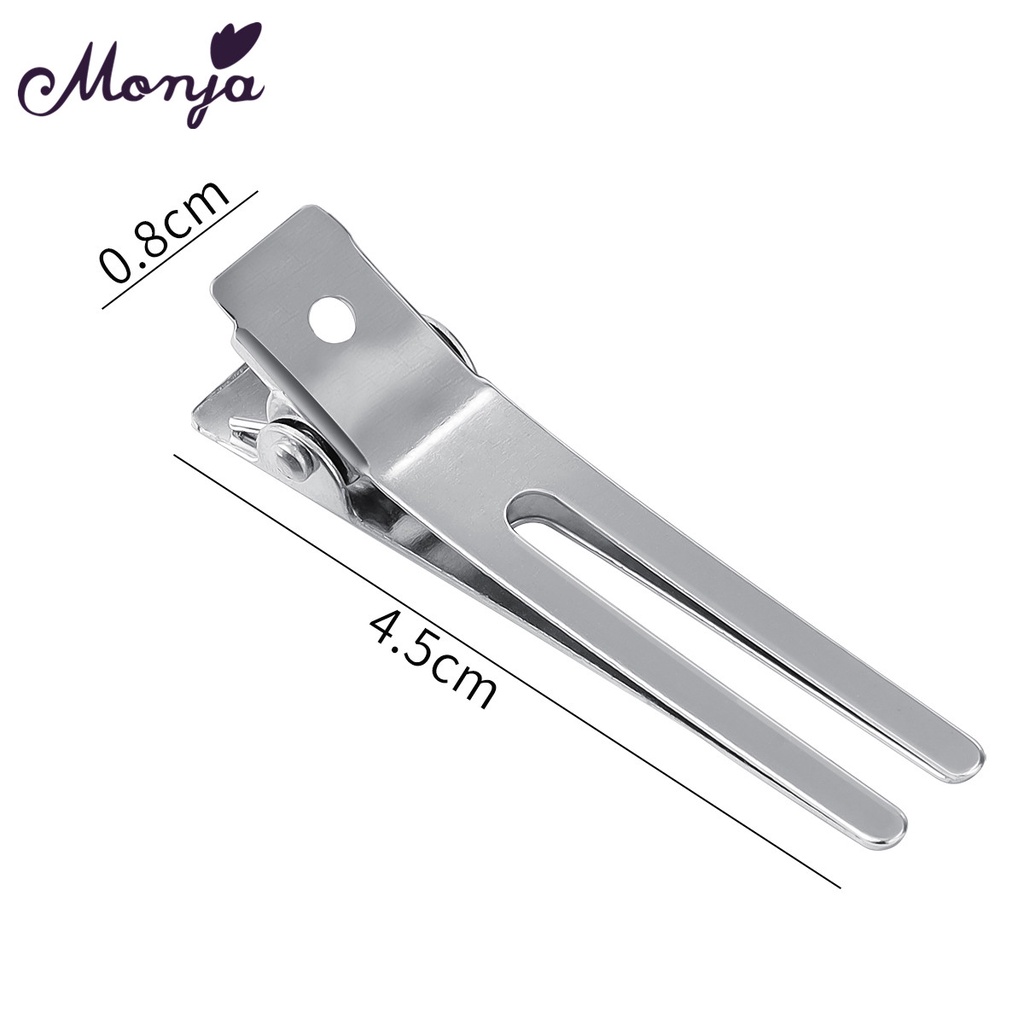Monja 1pc Steel Hair Clips Curl Setting Hairpins Double Prong Barrettes ...