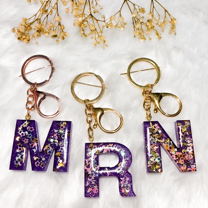🇲🇾 RESIN INITIAL KEYCHAIN Shopee Malaysia
