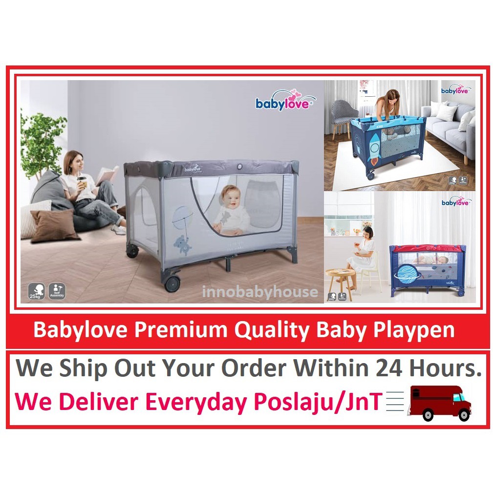 Free Gift Babylove Travel Playpen Jumbo Size (Newborn to 25kgs) Baby