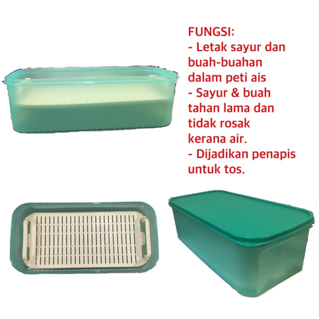 [SHBH] CLEARANCE TUPPERWARE TEMPAT LETAK SAYUR & BUAH ATAU PENAPIS ...