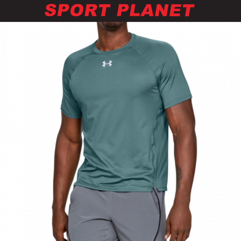 Under Armour Men Heat Gear Qualifier HexDelta Short Sleeve T-Shirt Baju  Lelaki (1326587-416) Sport Planet 22-11