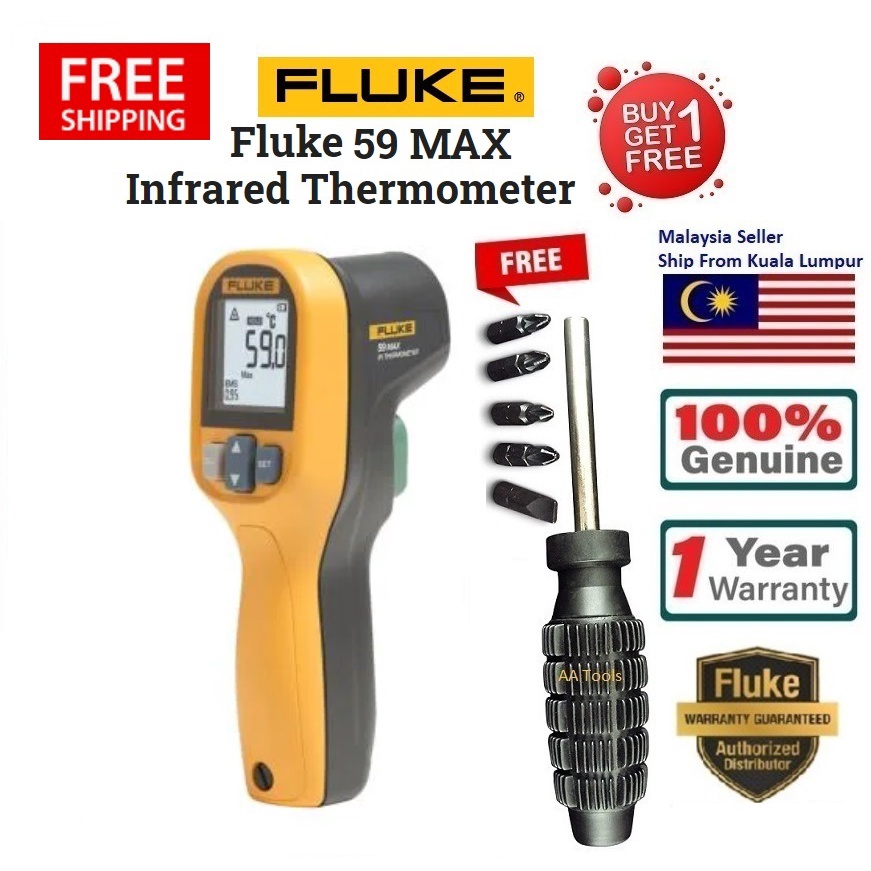 Fluke Non-contact Digital Infrared Thermometer in the Infrared Thermometer  department at
