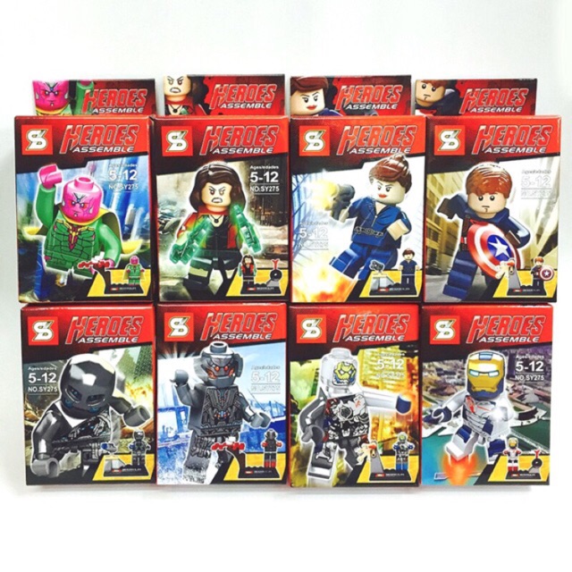 (8 in 1) Superhero Minifigure Block bootleg | Shopee Malaysia