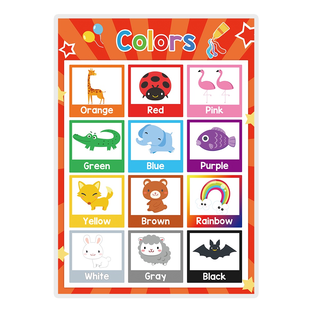 20 Themes Learning English for Children Fruit Color Animal Body Big ...