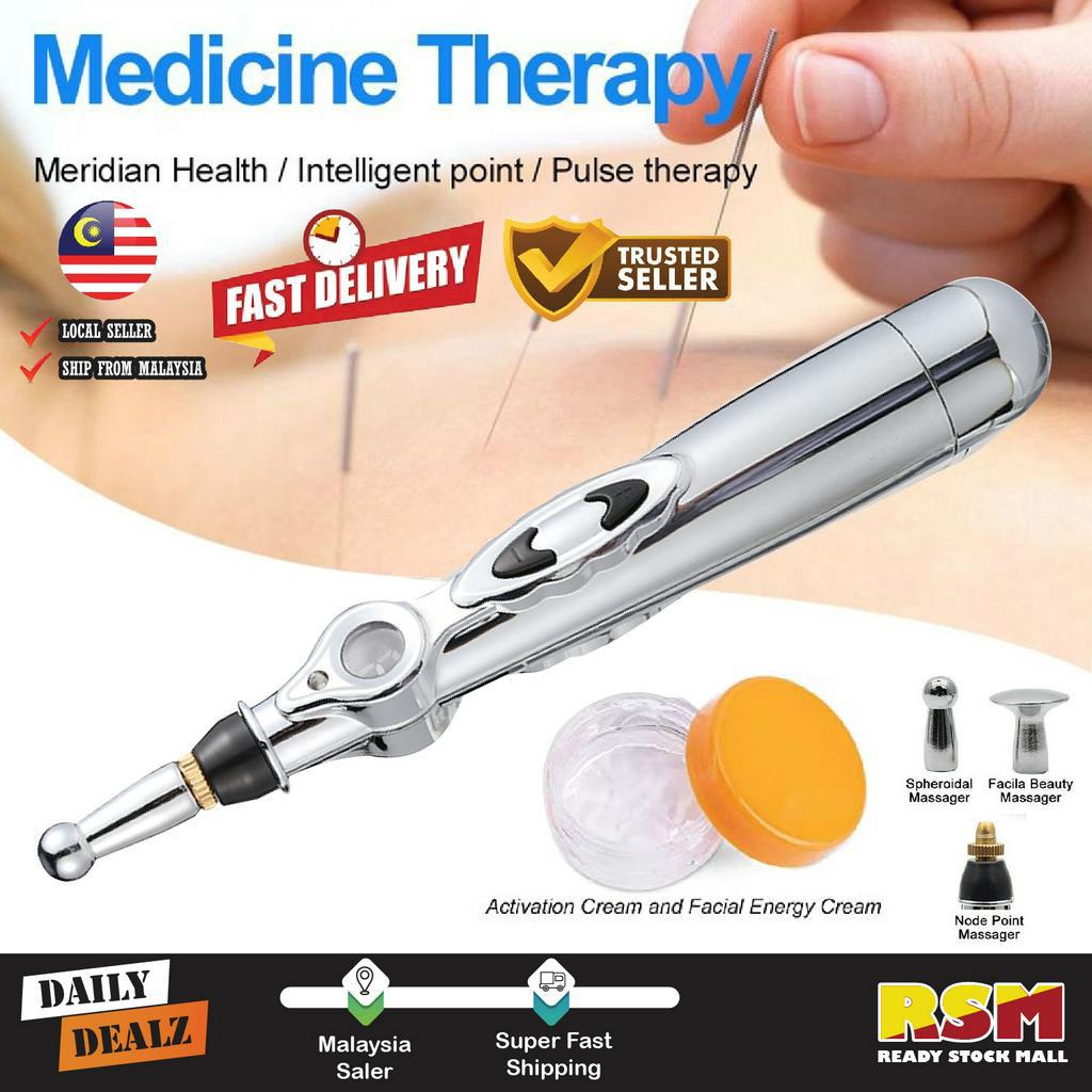 3in1 Electronic Meridian Acupuncture Point Massage Pen Therapy Pain ...