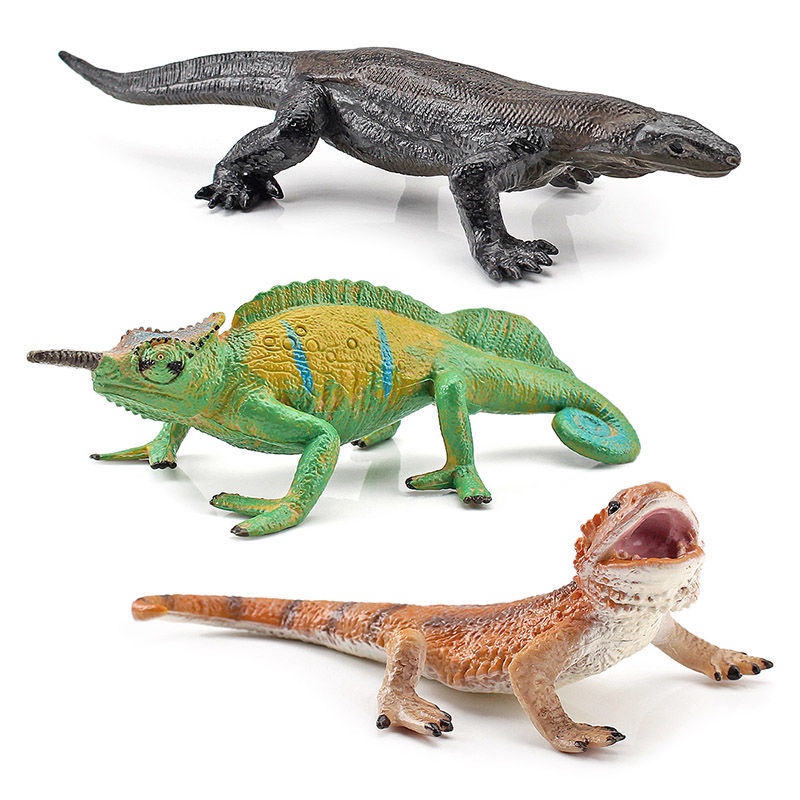 Simulation lizard chameleon reptile model children cognitive ornament ...