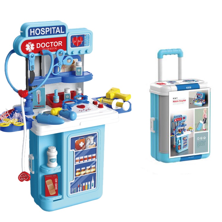 Mobile Hospital Doctor Kit Play Set with Realistic Lights, Sounds, and