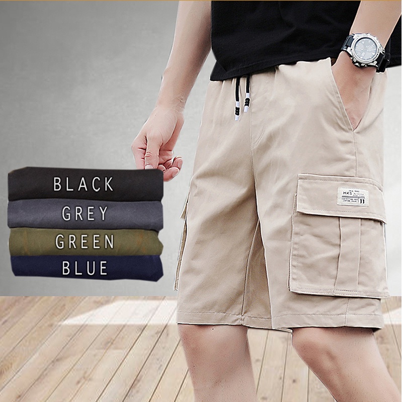 Seluar Kargo Seluar Pendek Lelaki Men Cargo Short Pants Korean Half ...