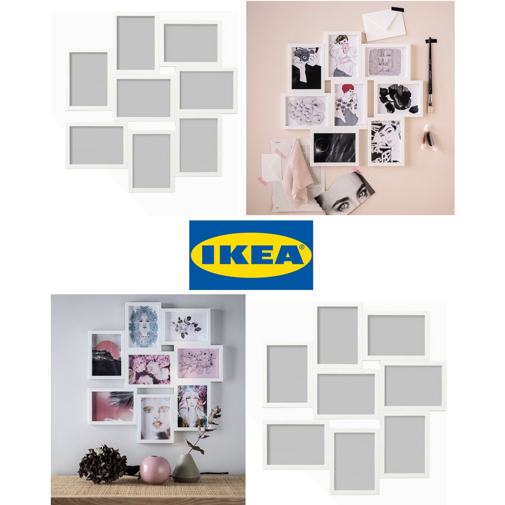 [READY STOCK] IKEA VAXBO COLLAGE FRAME FOR 8 PHOTOS WHITE 13X18CM BINGKAI GAMBAR PUTIH IKEA