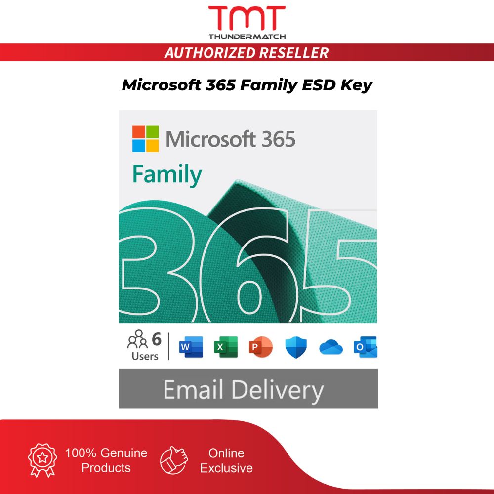 Microsoft 365 Family ESD | License Key 6-User PC/Mac | 1Year ...