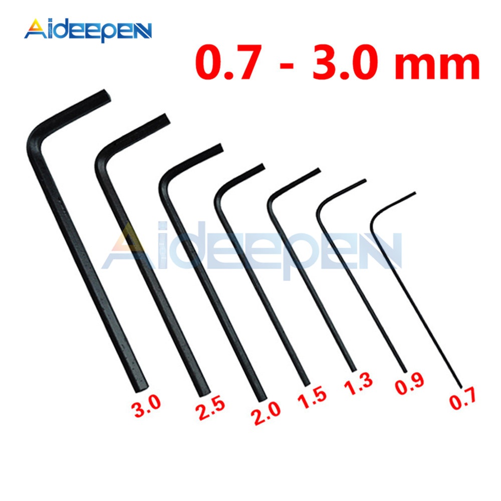 7 Pcs/Set 0.7mm3mm Mini Micro Hexagon Wrench Hex Allen Key Set Wrench
