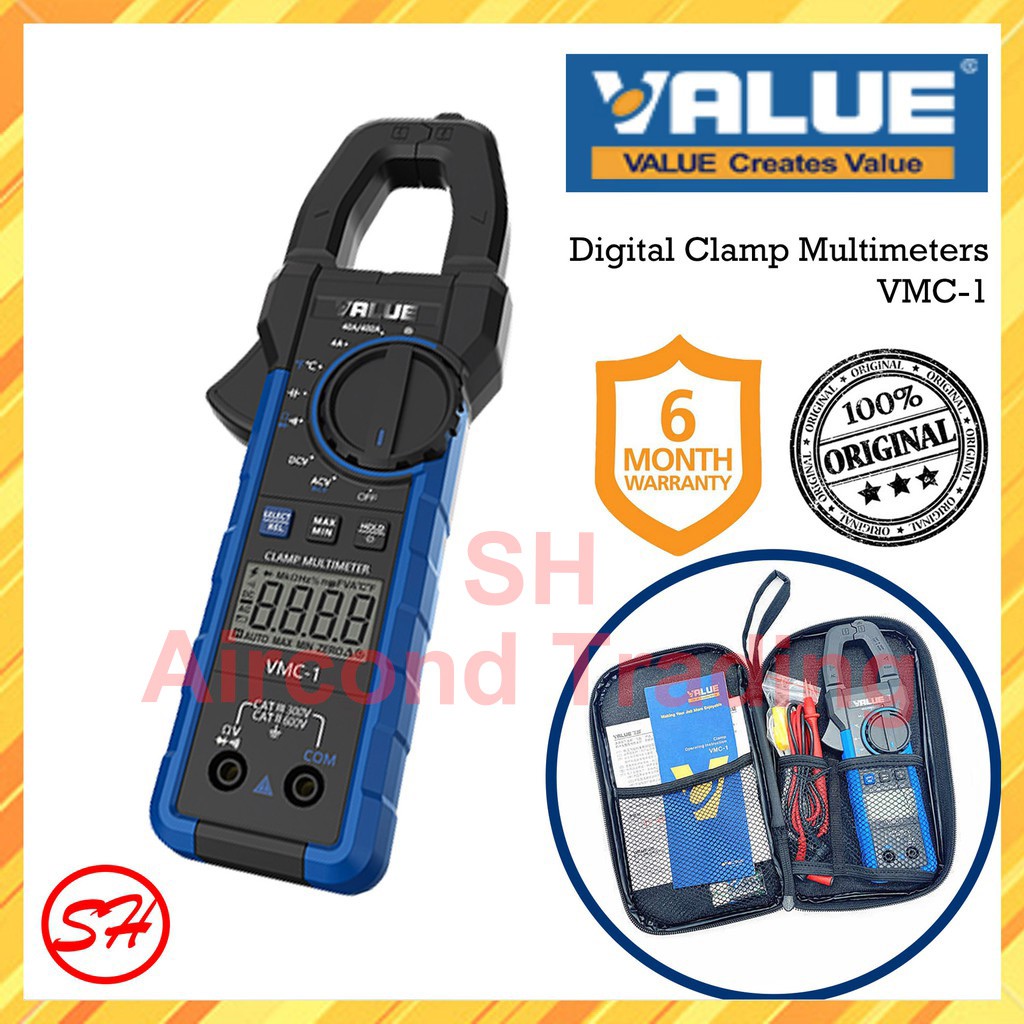 Value Digital Clamp Multimeters VMC1 Clamp Meter Shopee Malaysia