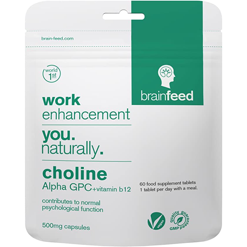 brain feed Choline Alpha GPC 99 Memory Supplement 60 Capsules