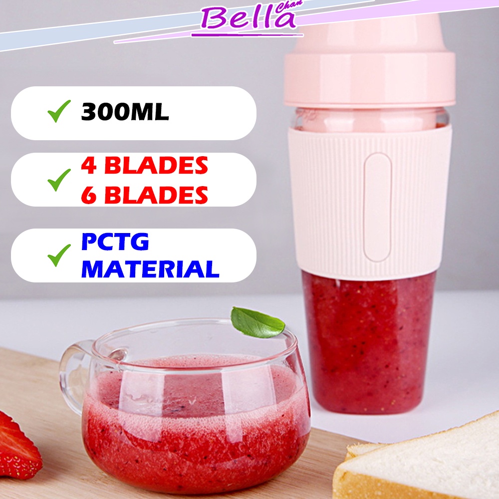 JUICE BLENDER 6 Blades Portable Electric Fruit Juicer Cup Bottle Mixer