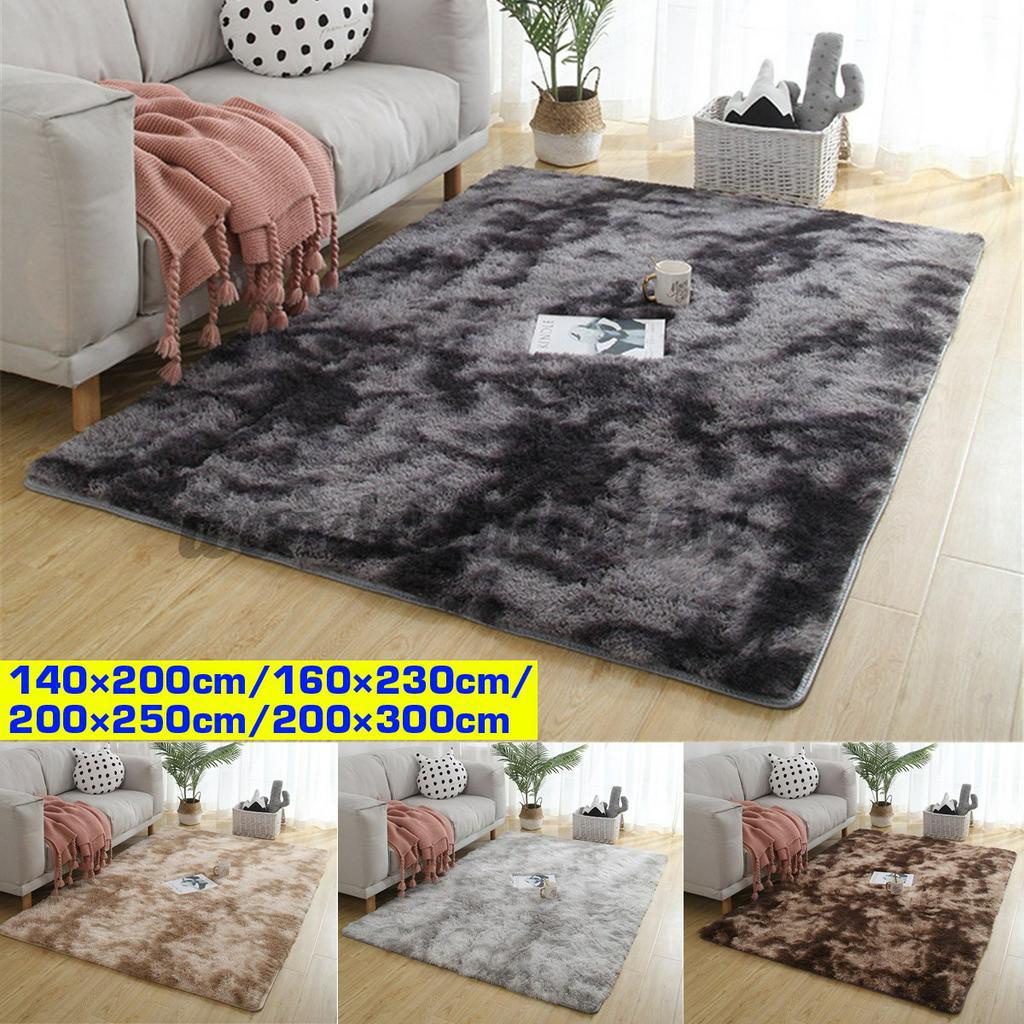 3 Sizes Fast Drying Large Plush Floor Carpet Fluffy Area Rug Pad Mat