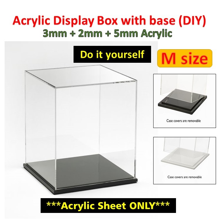 DIY Acrylic Display Box with base -figure/ lego display casing- ACRYLIC ...