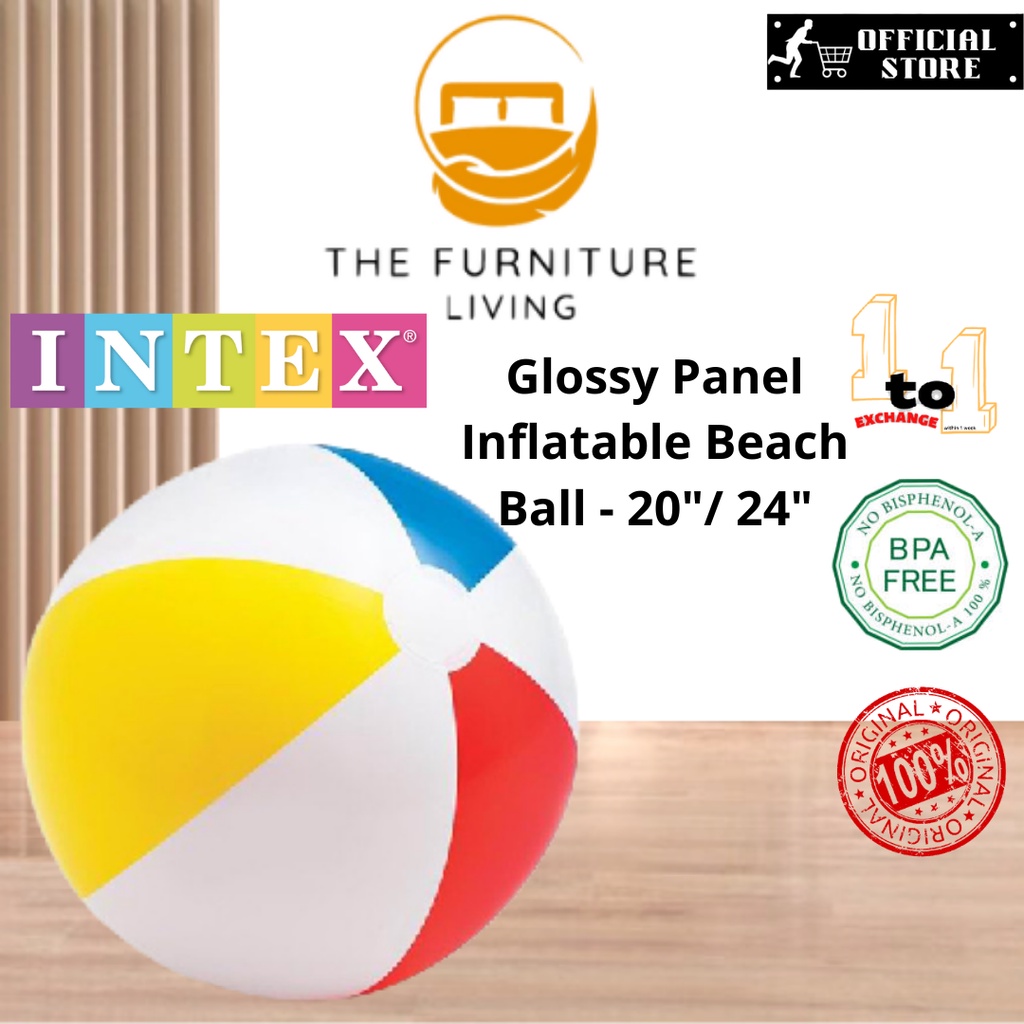 INTEX Glossy Panel Inflatable Beach Ball - 20" IT 59020 | Shopee Malaysia