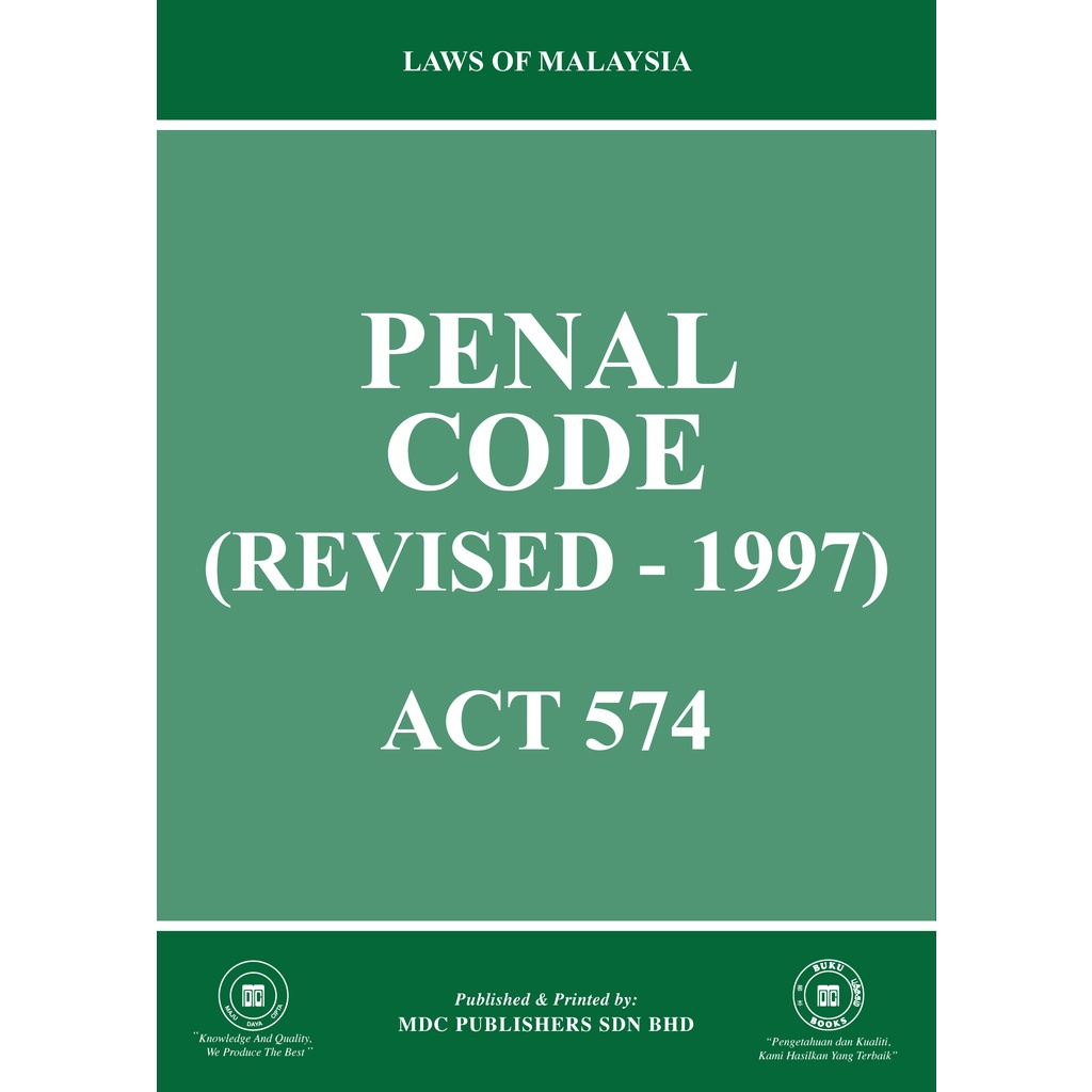 (574) Penal Code (Revised - 1997) | Shopee Malaysia