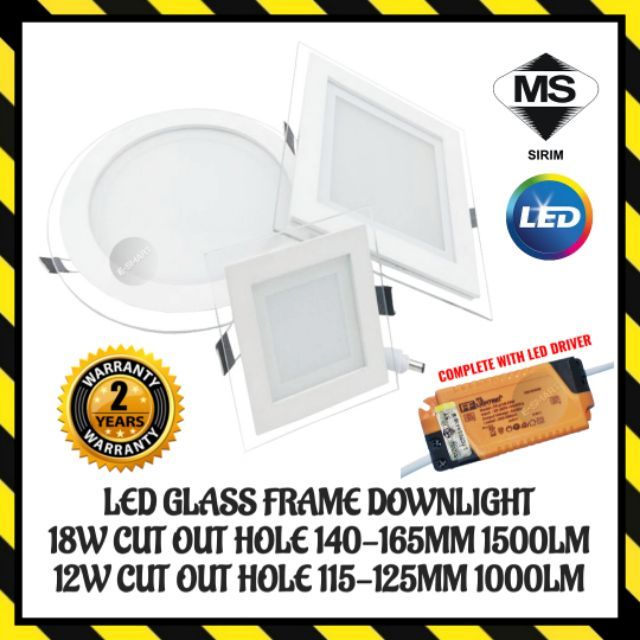 4INCH 6INCH 12W 18W GLASS FRAME LED Downlight/LED DOWNLIGHT ROUND ...