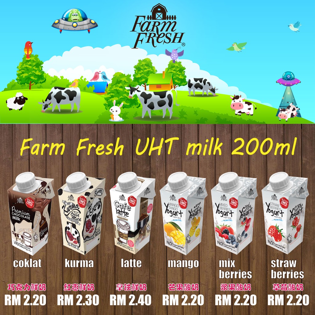 Original Farm Fresh Uht Milk Ml X Kotak Shopee Malaysia