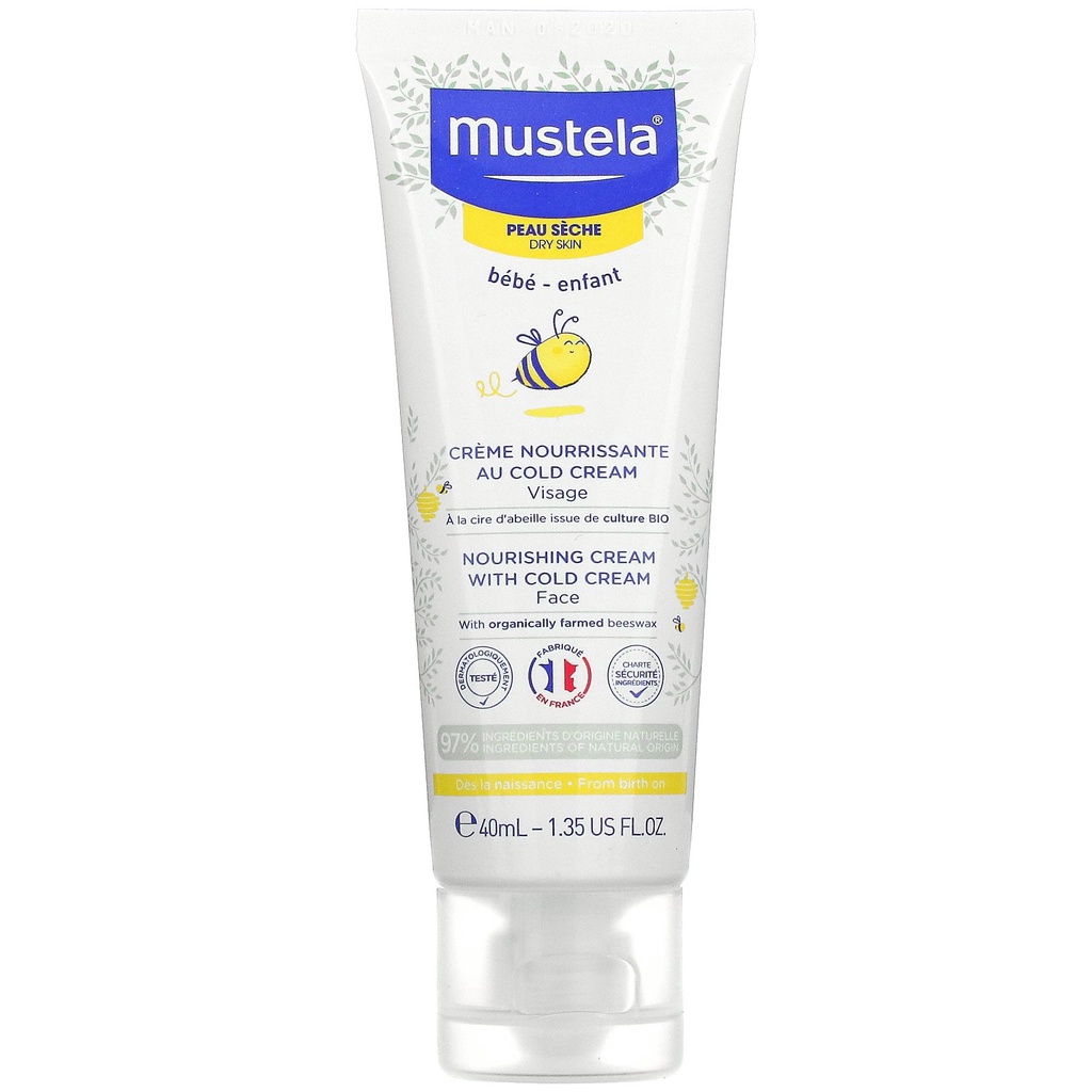 Mustela Nourishing Cream with Cold Cream and Beewax for Face 40ml Exp ...