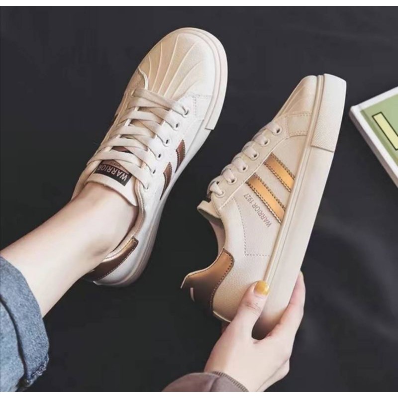 Adidas golden best sale stripes shoes