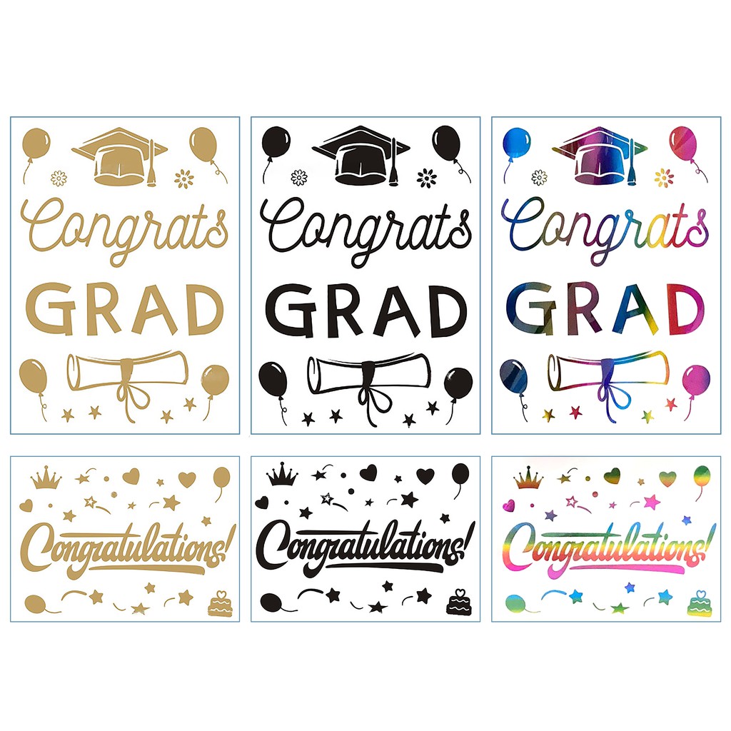 DIY Self-adhesive Congratulations Celebrating Opening Graduation Bobo ...