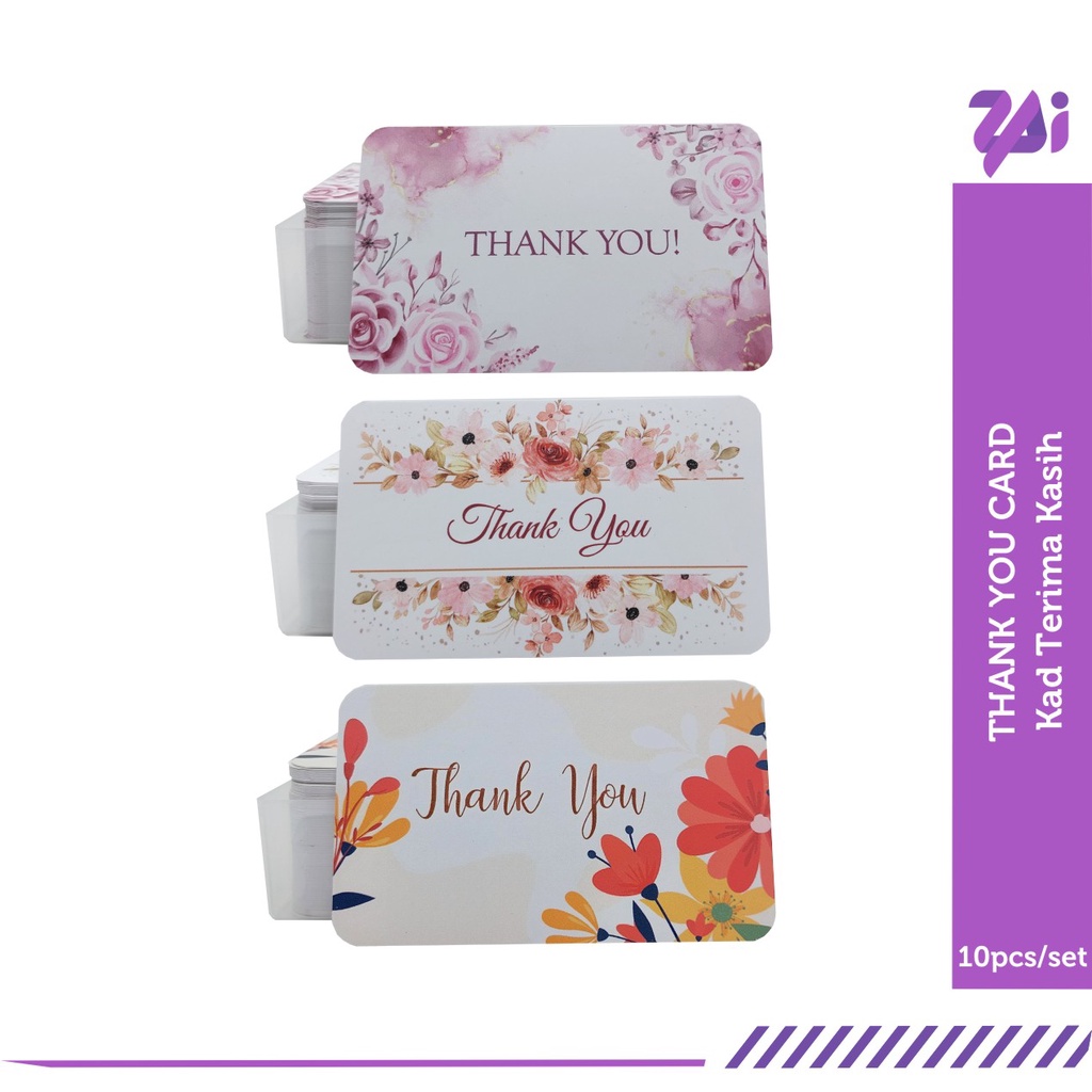 10pcs Thank You TQ Card Tag / Kad Terima Kasih for wedding door gift ...