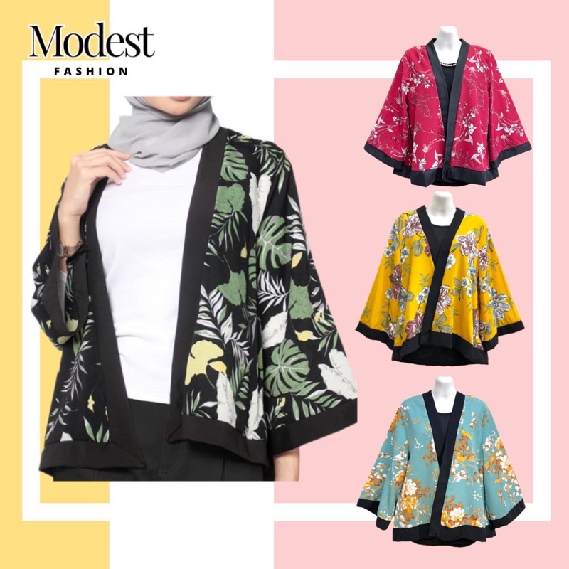 Hot Deal Long Sleeves Kimono Cardigan Floral Print Free Size