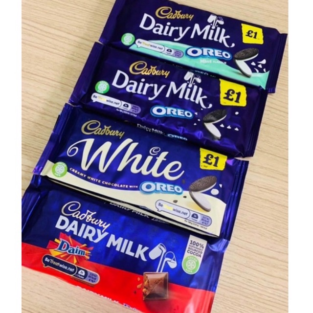 Cadbury Dairy Milk Daim 120g – Chocolat Au Lait Avec éclats De Caramel Croquant