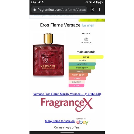 Fragrantica versace eros online flame