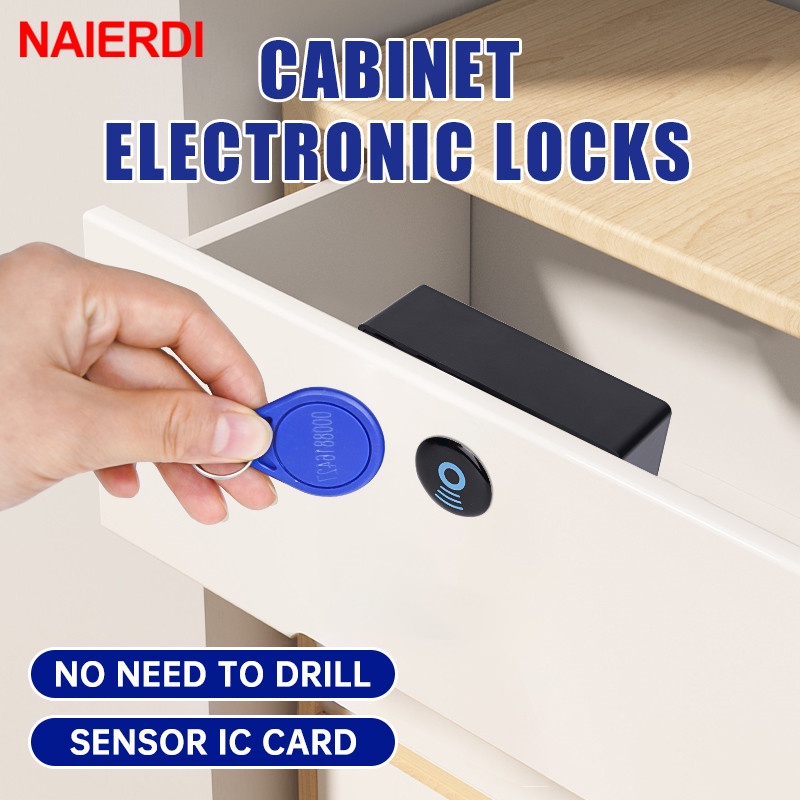 NAIERDI Invisible Sensor Lock EMID IC Card Drawer Digital Cabinet ...