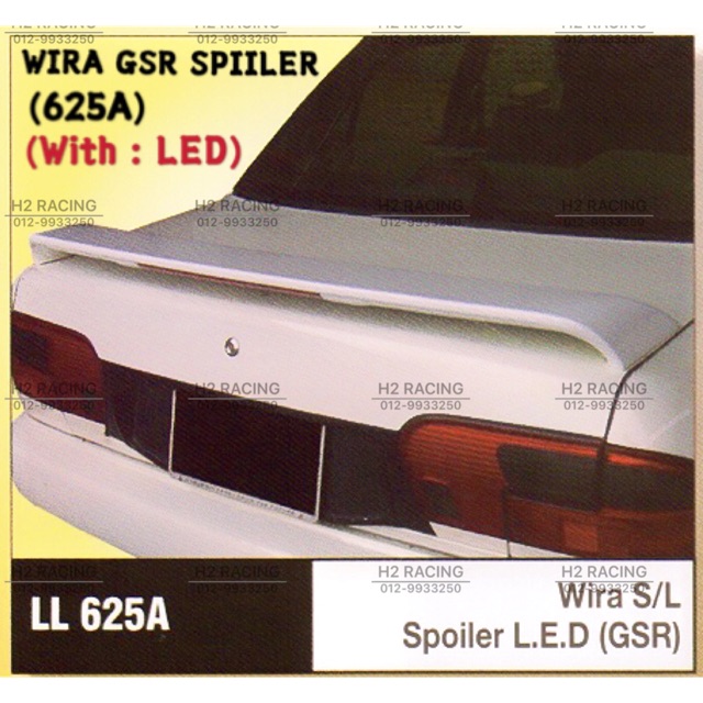 WIRA SPOILER LANCER GSR + Siap Brake LED LIGHT LAMP BONNET REAR WING ...