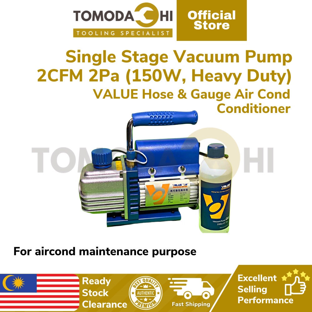 TOMODACHI VALUE Vacuum Pump Aircond Kereta Rumah 2 CFM 150W Heavy Duty