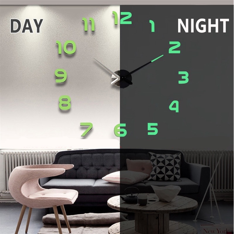 Luminous DIY Wall Clocks Creative Luminous 3D Wall Clock Home Office ...