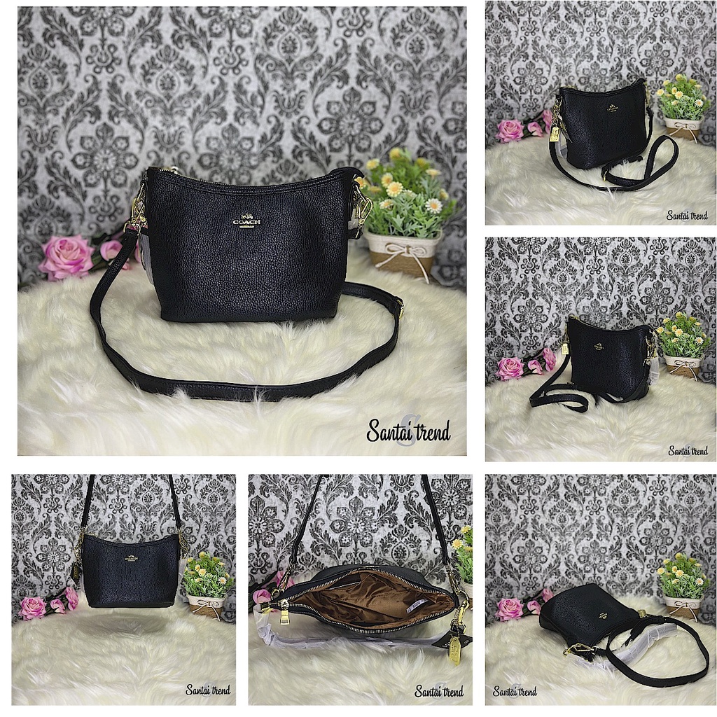 Coach Casual Sling Bag For Women Black