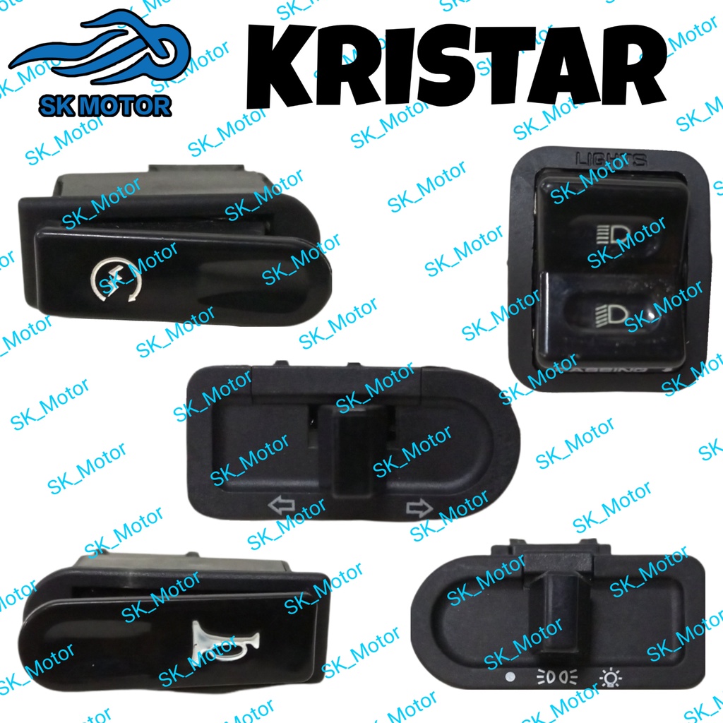 Modenas KRISTAR Button Starter Horn Hi Low Signal On Off Cover Switch ...