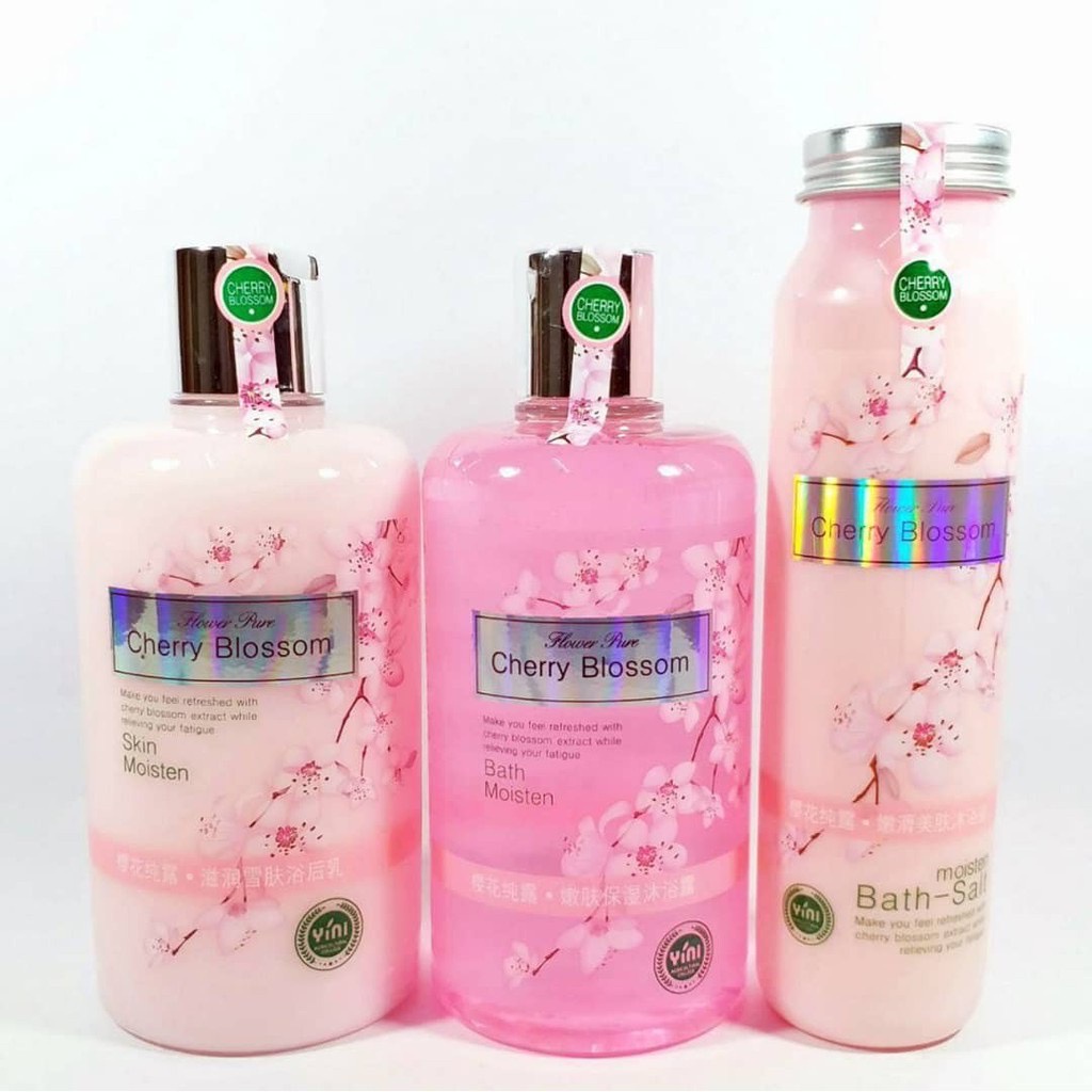 Set Mandian Cherry Blossom Bath Set 3in1 500ml/400ml CHERRY BLOSSOM