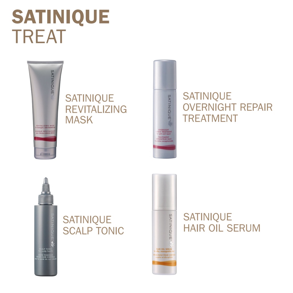 SATINIQUE Overnight Repair 100ml / Revitalizing Mask 240ml / Scalp