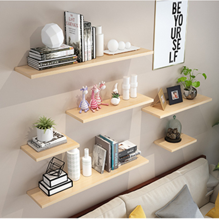 Rak Hiasan Dinding Papan || Real Wood Floating Wall Shelves Rack Float ...