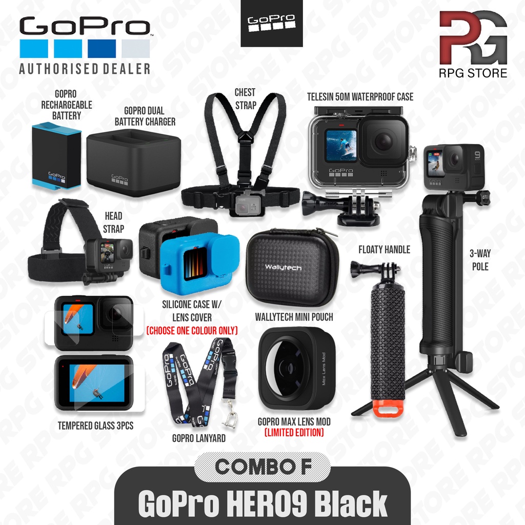 [ACCESSORY ONLY] - GoPro HERO9/10/11/12 Black Accessories Bundle ...