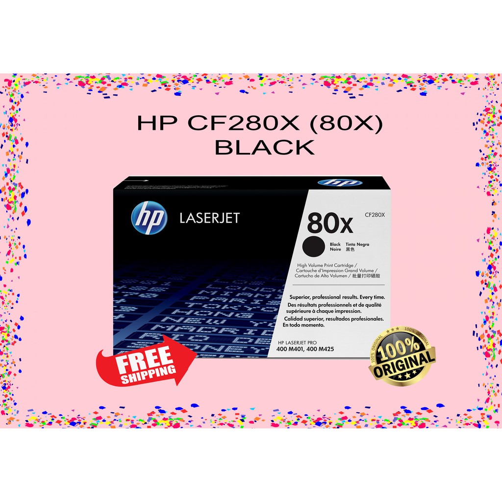 Hp 80x Cf280x High Yield Black Original Laserjet Toner Cartridge Shopee Malaysia 