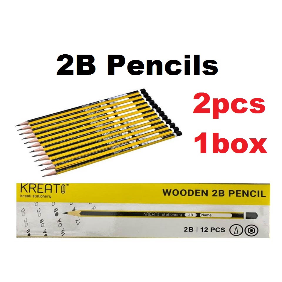 [Ready Stock]Kreati 2B Pencil 12pcs/2B Pencil Value Set/2B Pensil 2B Pensil Menulis Shopee