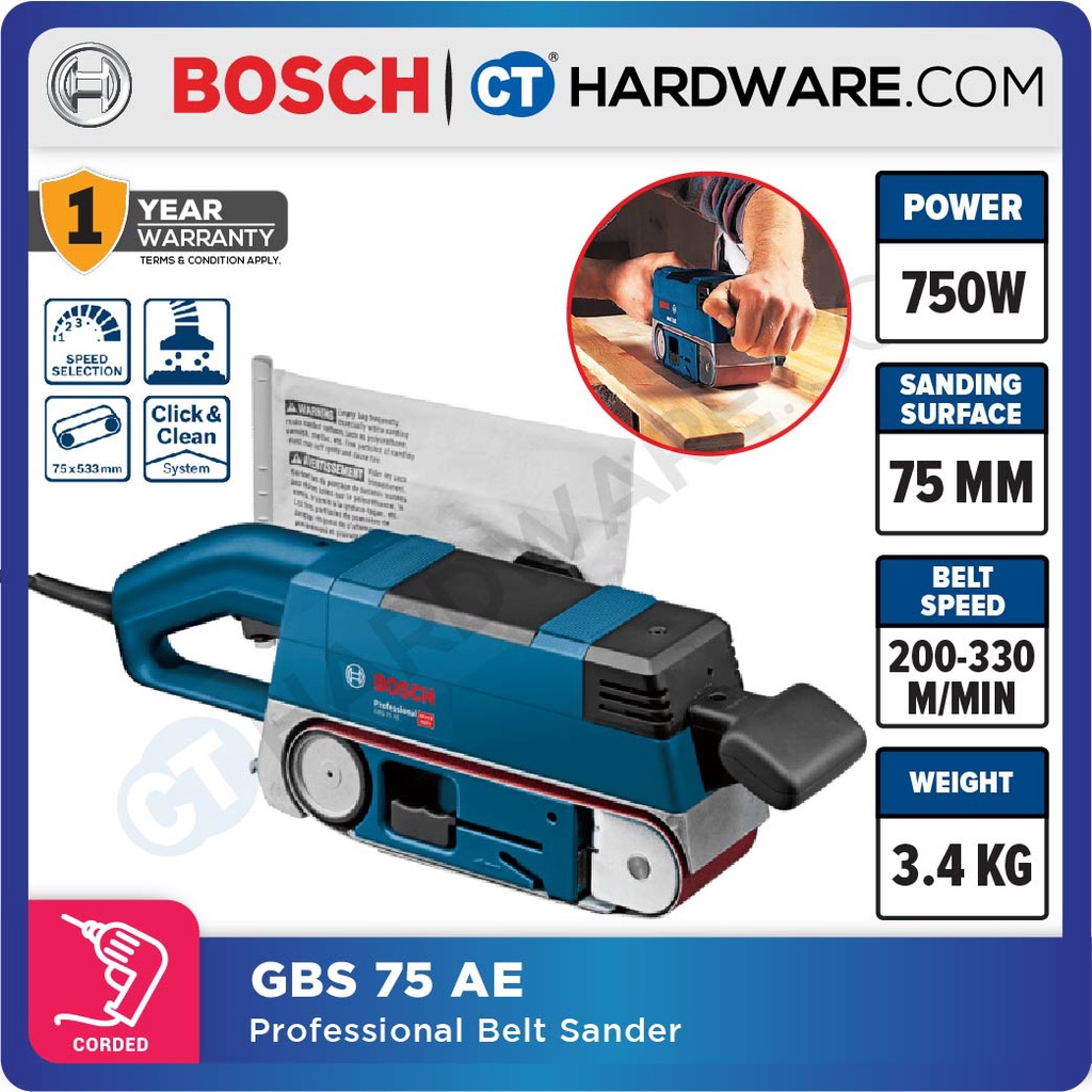 Bosch gbs 75 on sale ae belt sander