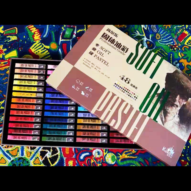 Kuelox Soft Oil Pastels Texture Effect Classic Foundation 48 Colors Square Soft Oil Painting